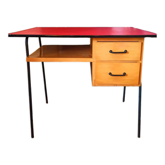 Wood and metal desk
