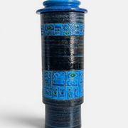 Bitossi by Aldo Londi Lidded XL Chamotte Vase, Handcrafted in Italy, C. 19