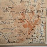 Geography map school map Jura and Massif Central