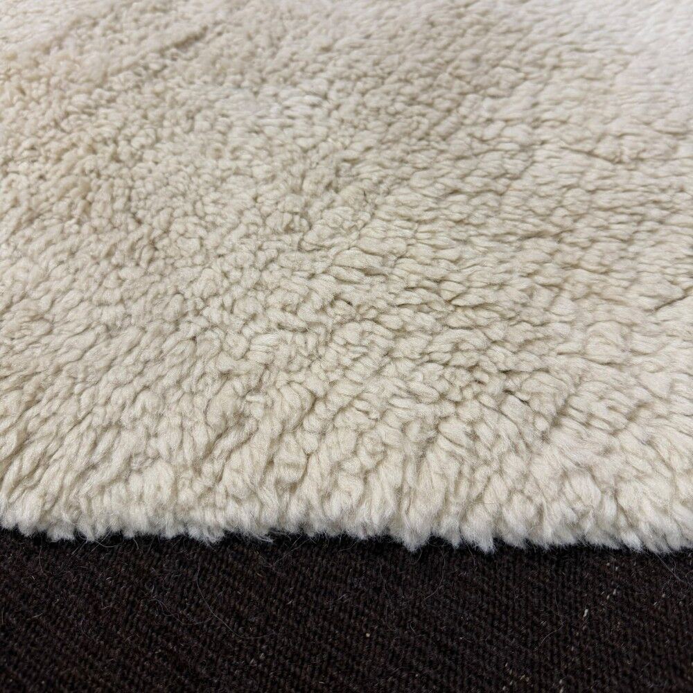 Modern Hand Knotted Turkish Rug in Brown and Ivory, 100% Natural Wool. Custom Options Available
