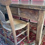 Old solid wood farmhouse table