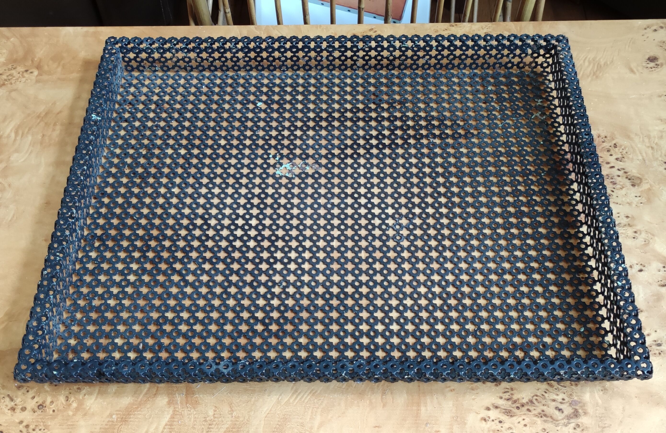 Vintage top in perforated metal