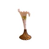 Opaline Vase On Bronze Base, Early 20th Century.