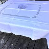 Rectangular tablecloth with embroidered openwork pattern