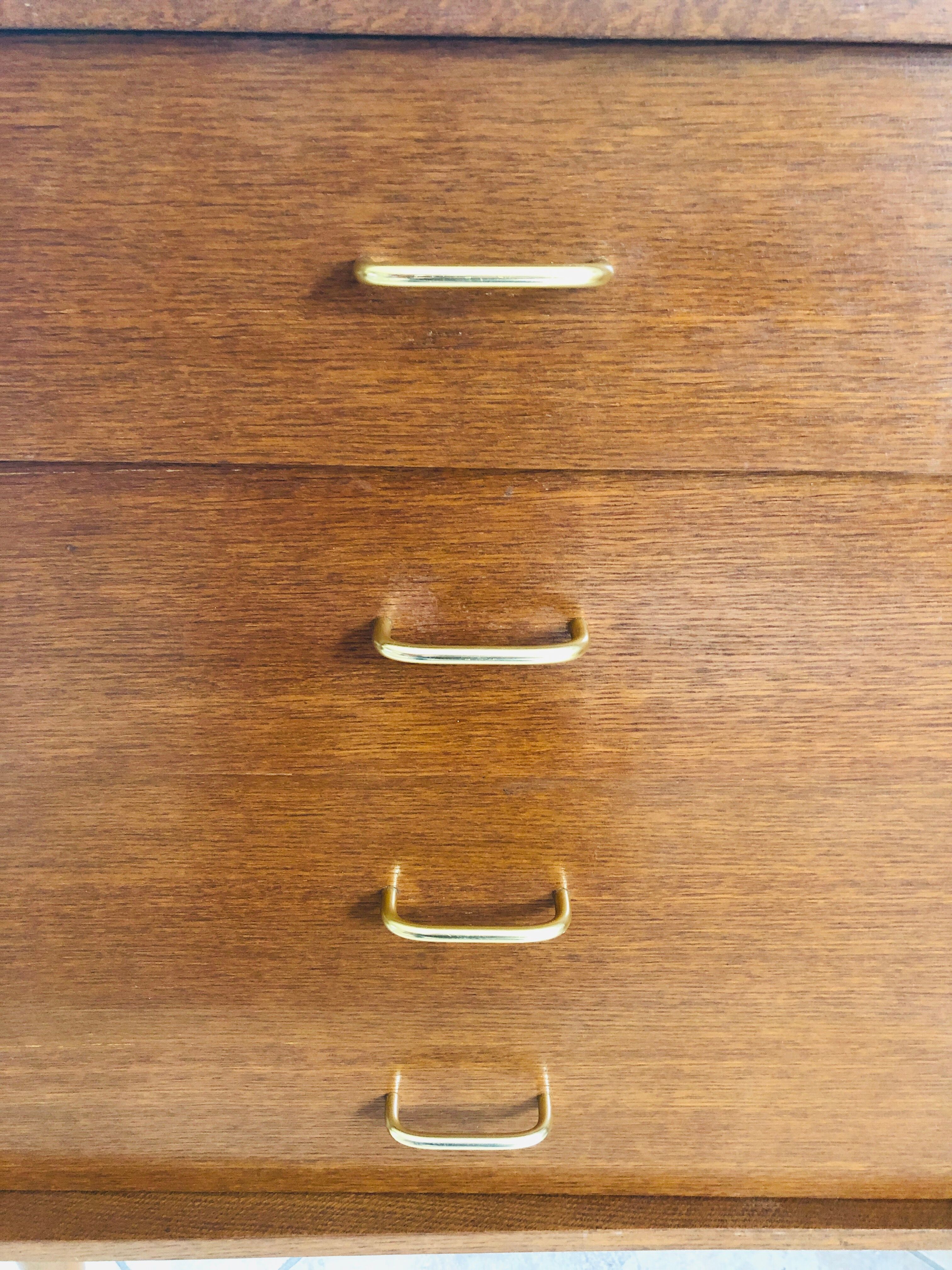 Scandinavian style dresser with 4 drawers and storage, circa 60