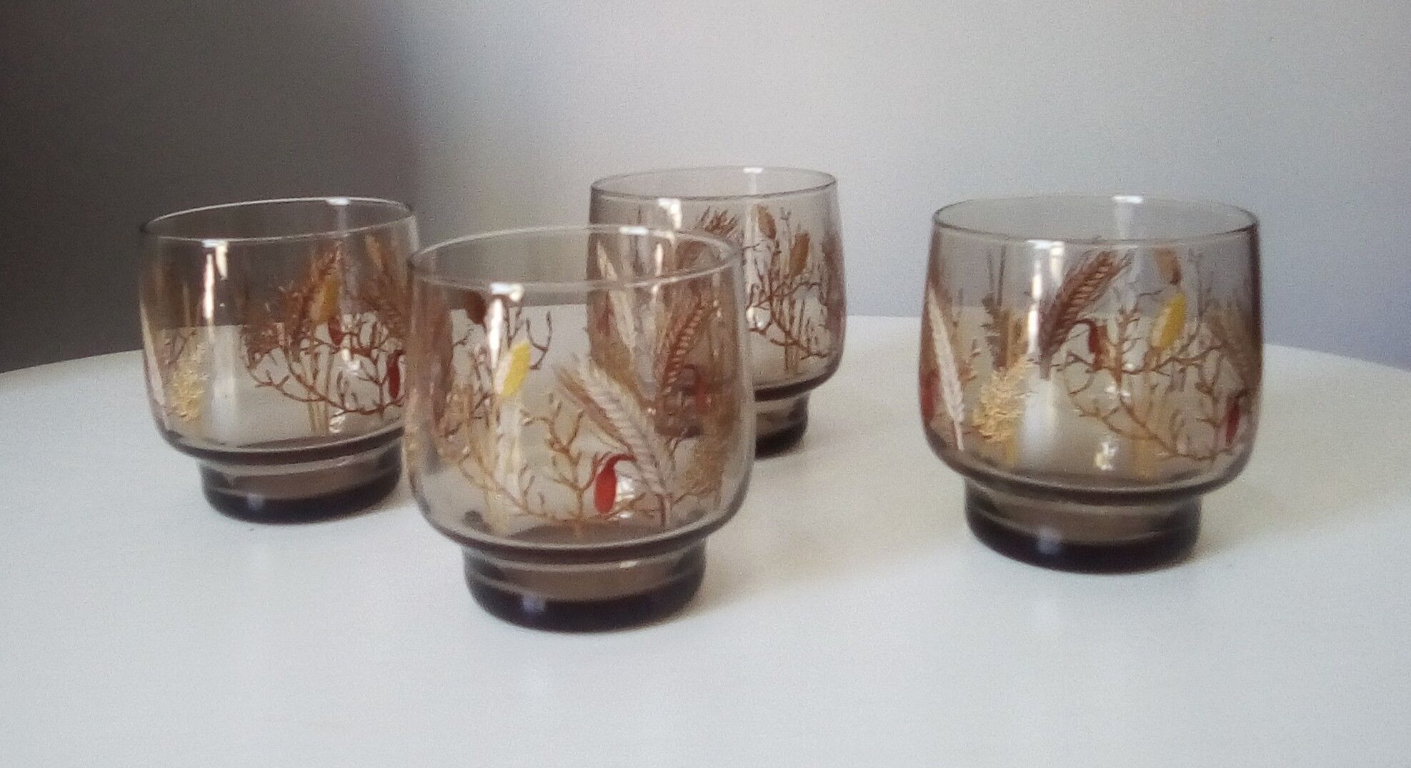 Set of 4 glasses "Tivoli" 70s glass of Arques Luminarc