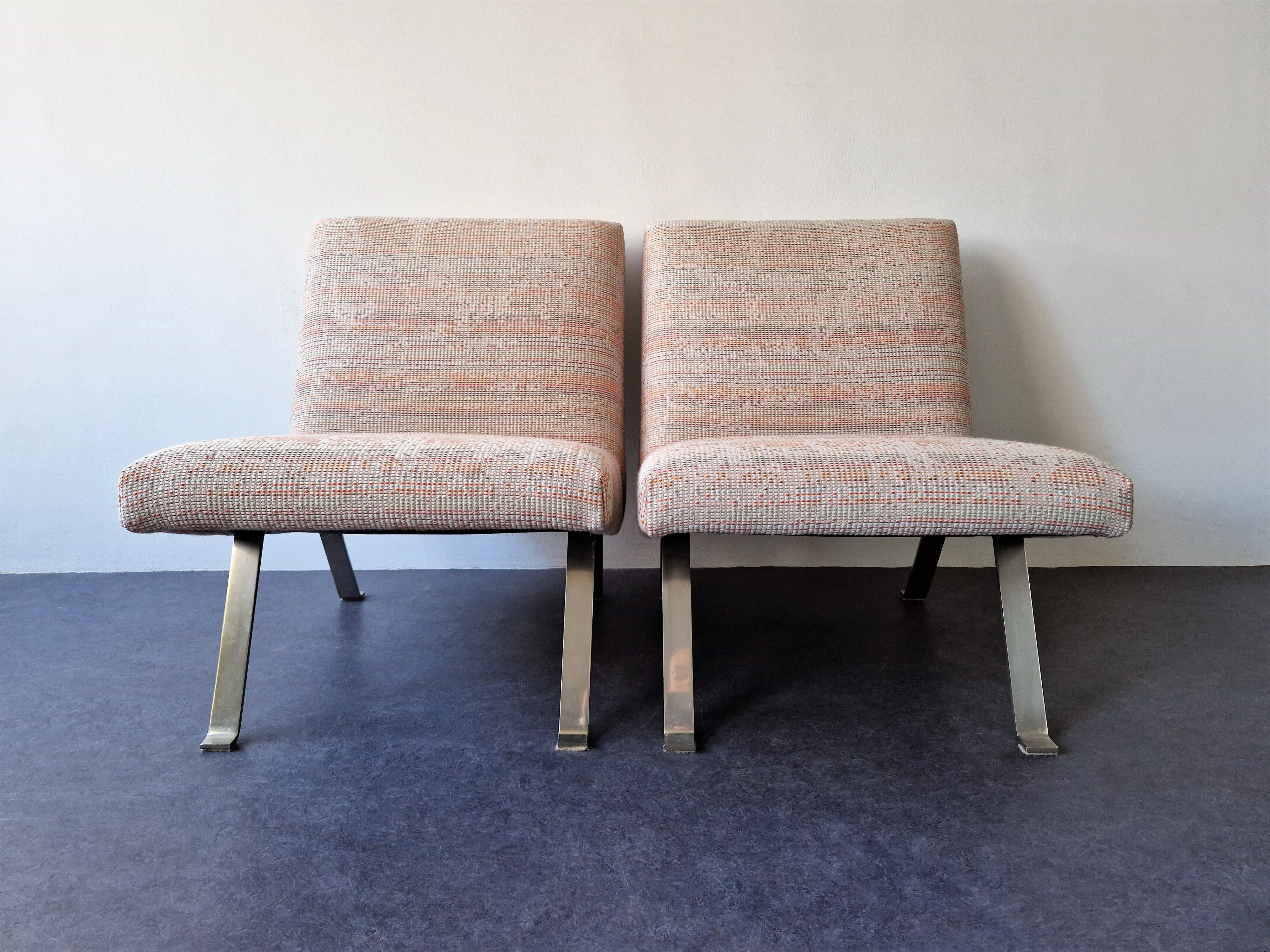 Set of 2 model 141 lounge chairs by Joseph Andre Motte by Artifort, The Netherlands 1955