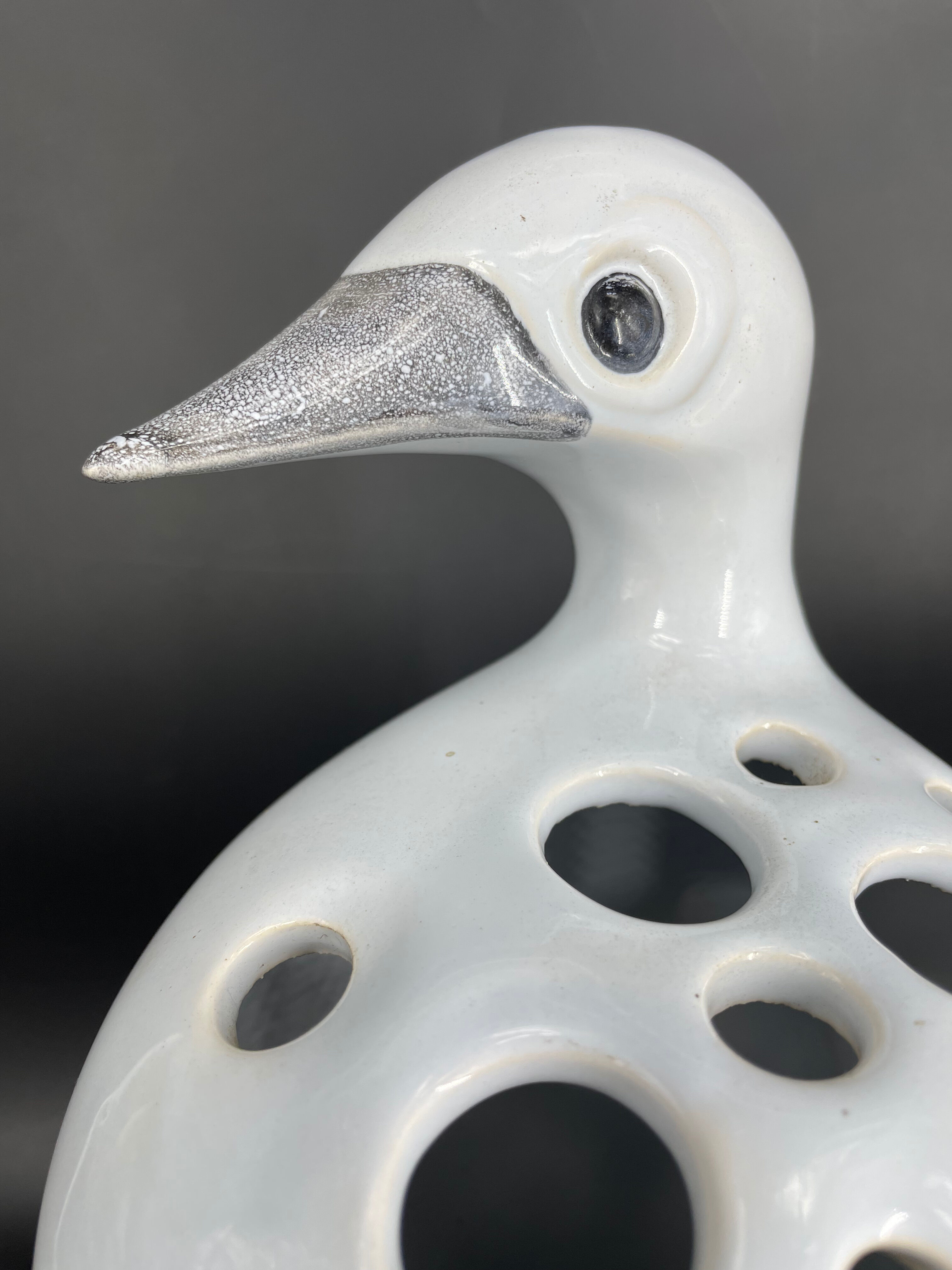 Duck vase by Jacques Molin Faïencerie de Charolles circa 1970