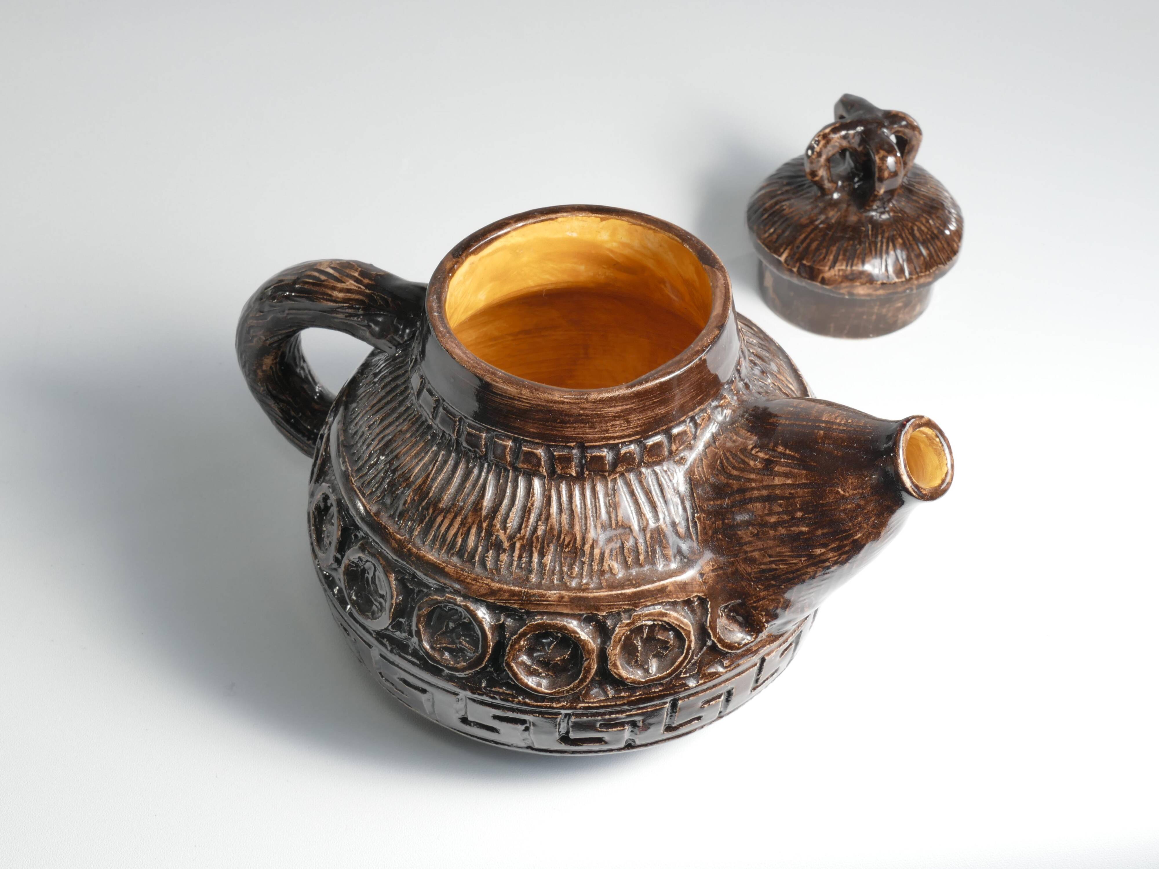 Vintage Playful Teapot by Allan Hellman Sweden 1967