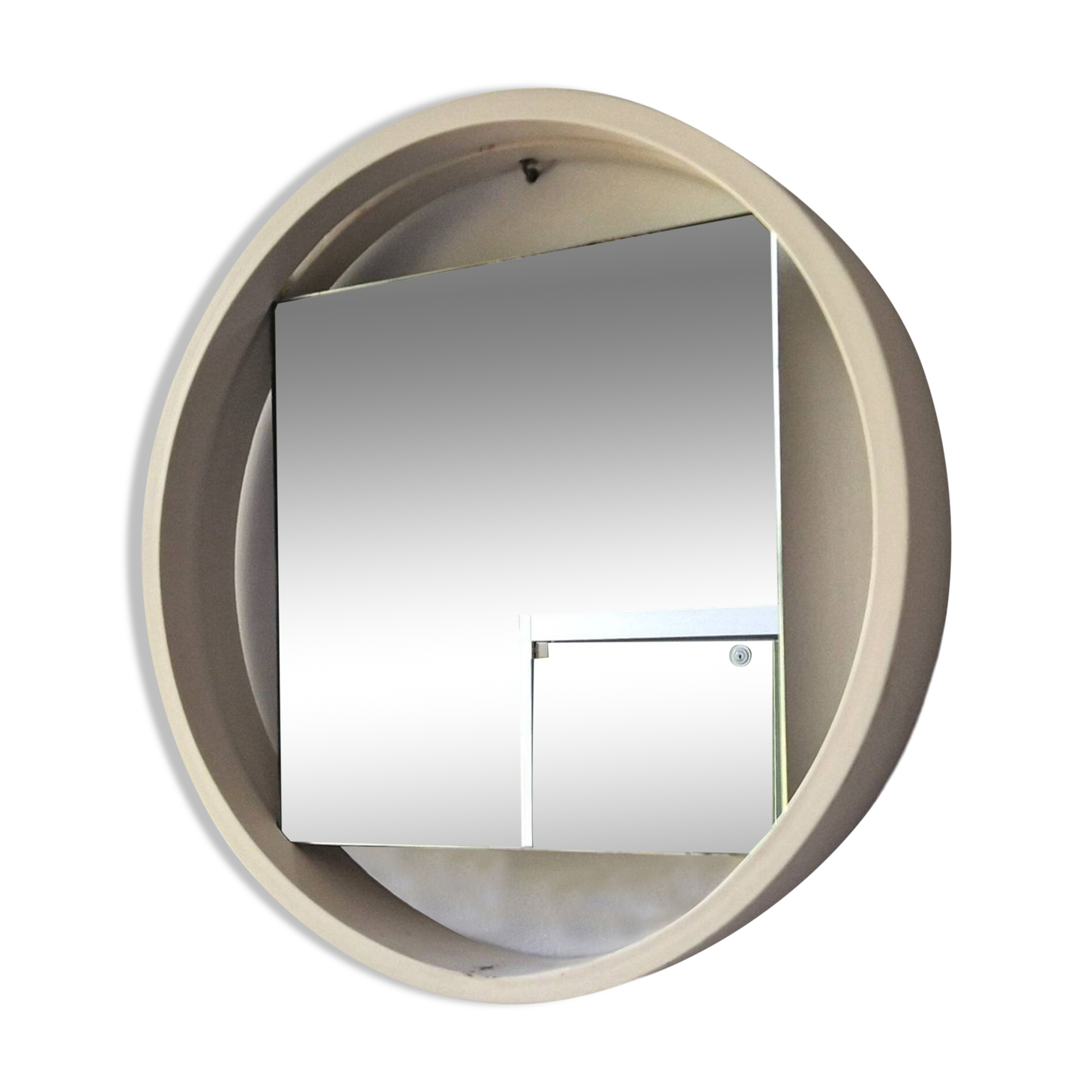 White ‘DZ84’ mirror by Benno Premsela for ‘t Spectrum, The Netherlands 1950's