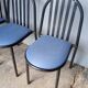 Lot de 4 chaises Malle Stevens metal epoque 1980