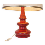 Large vintage red ceramic lamp