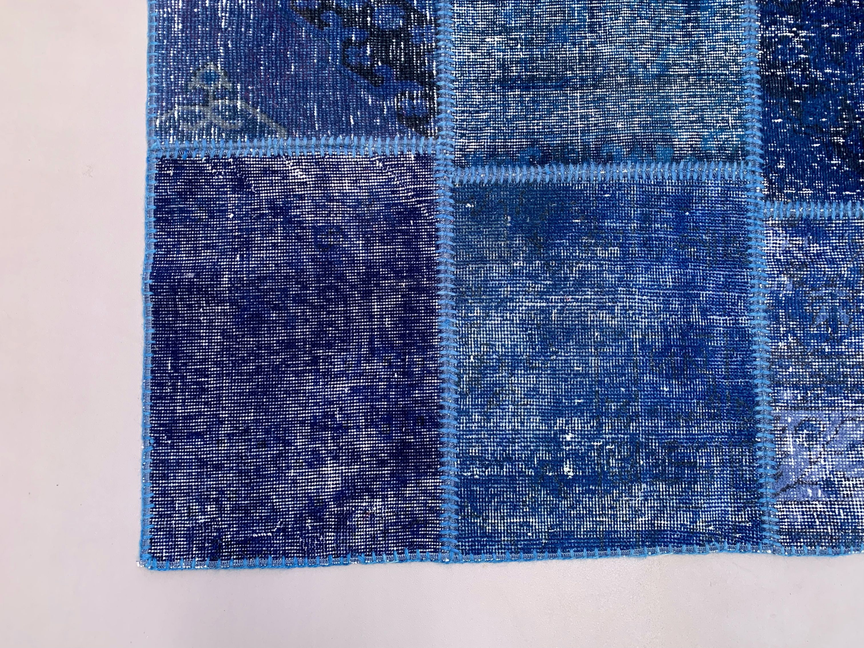 Distressed turkish patchwork rug 183x123 cm