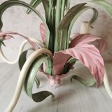 Lustre iron and painted sheet flowers camellias