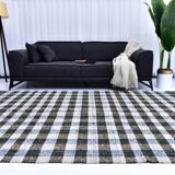 190x290 cm medium kilim rug, cream beige black mustard kilim rug