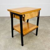 50s bedside table with wood effect, modernist