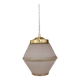 Vintage art deco globe pendant light in granite glass and gold