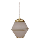 Vintage art deco globe pendant light in granite glass and gold