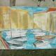 Large-format painting Marine Port of Collioure