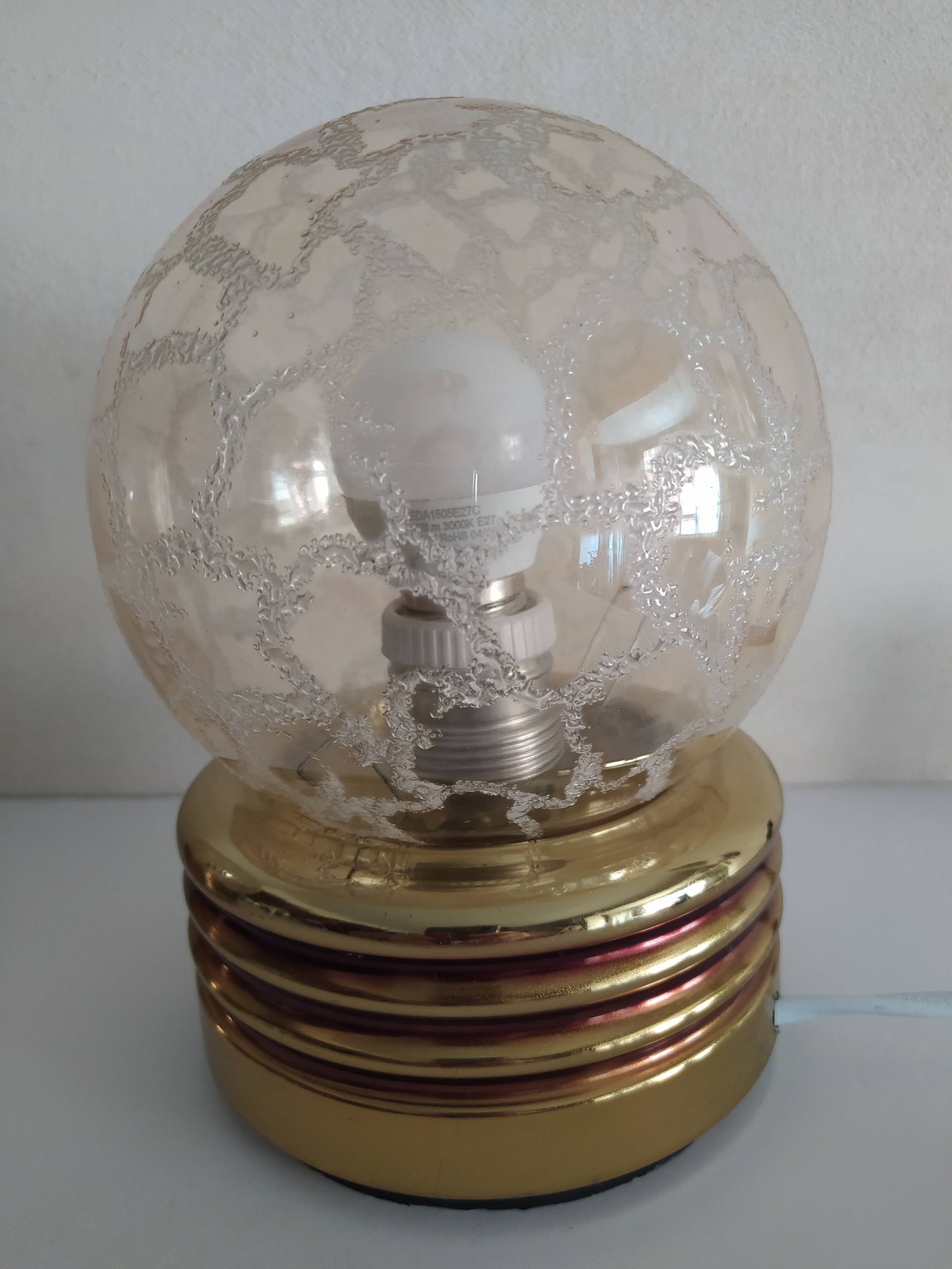 Pair of golden bedside lamps