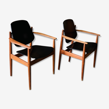 Paire de fauteuils Arne Vodder - fd-184