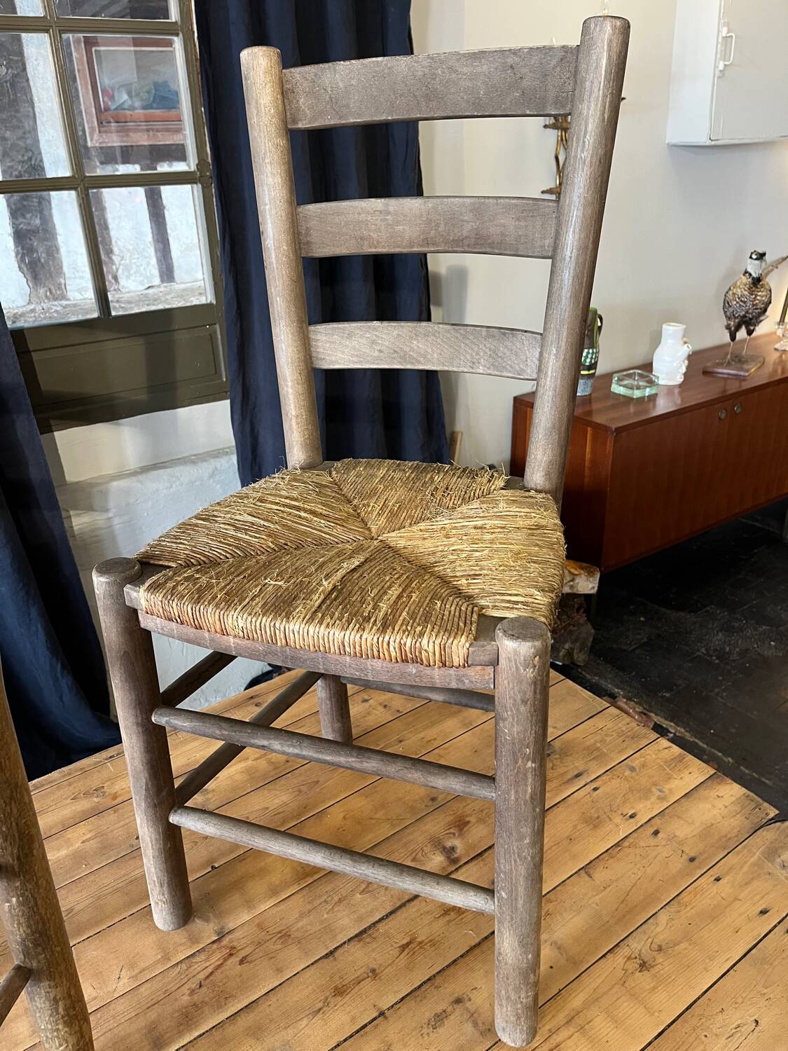 Lot of 6 straw chairs from the end of the 19th century