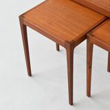 Kurt Ostervig nesting tables in teak Jason Mobler Denmark 1960