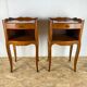 Pair of cherry wood bedside tables with 1 drawer Louis XV style