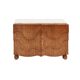 Paire de buffets en chêne avec plateau en travertin. Design contemporain italien.