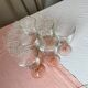 6 two-tone Rosaline white wine glasses