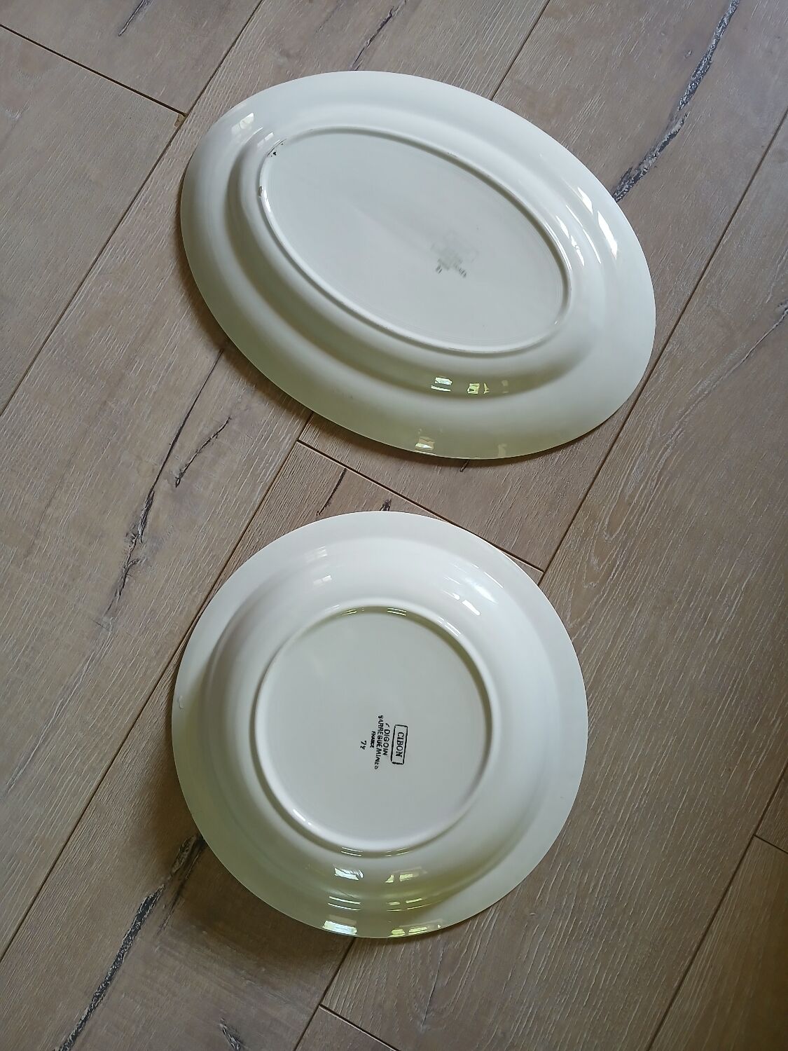 2 old dishes Digoin and Sarreguemines