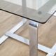 Table d'appoint metal et verre 1970