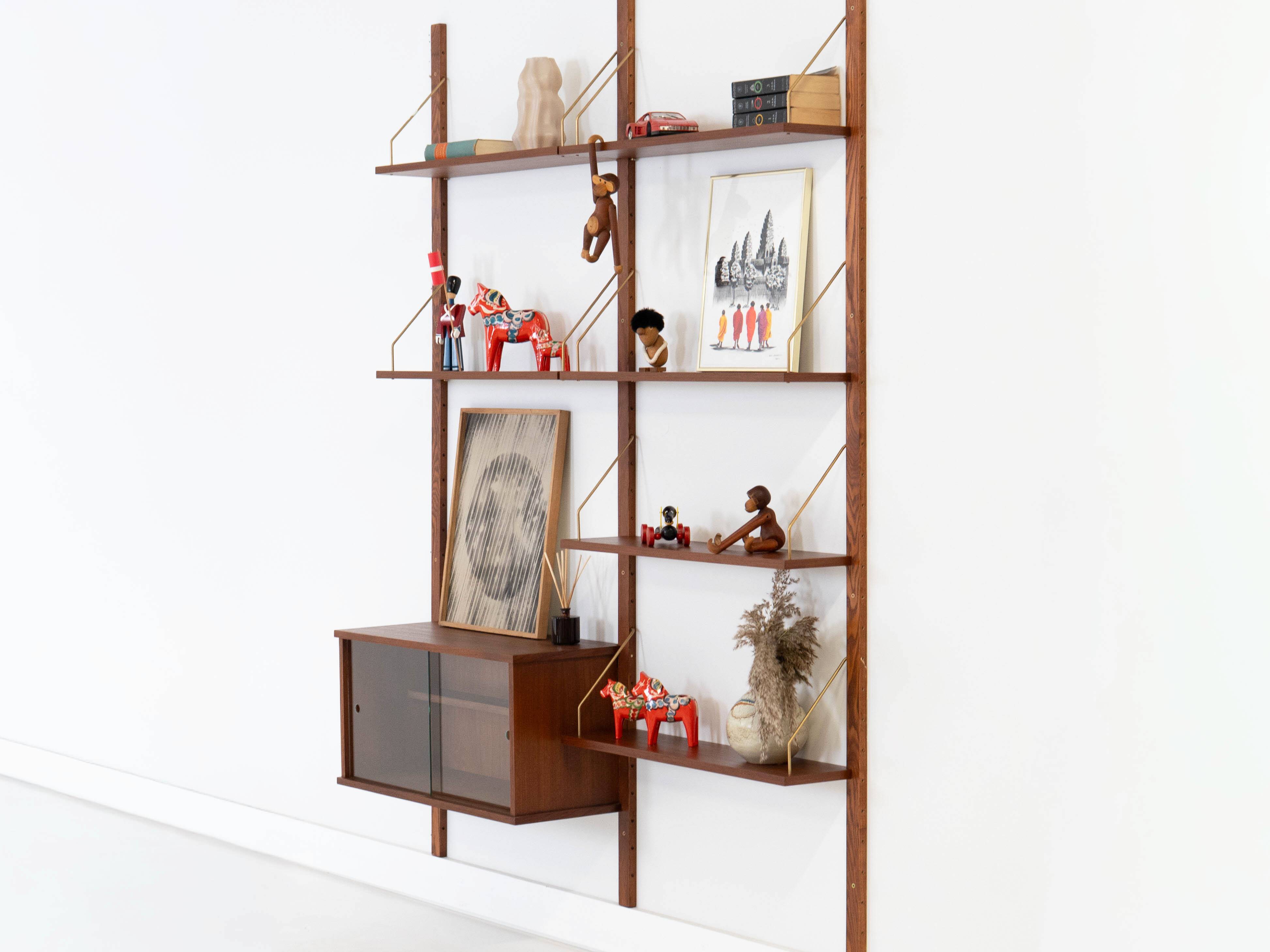 Teak modular shelving unit, Danish design, 1960s, made in Denmark