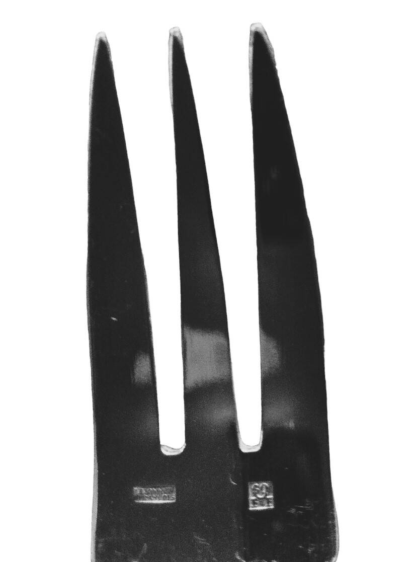 12 silver-plated fish forks and knives Frionnet François