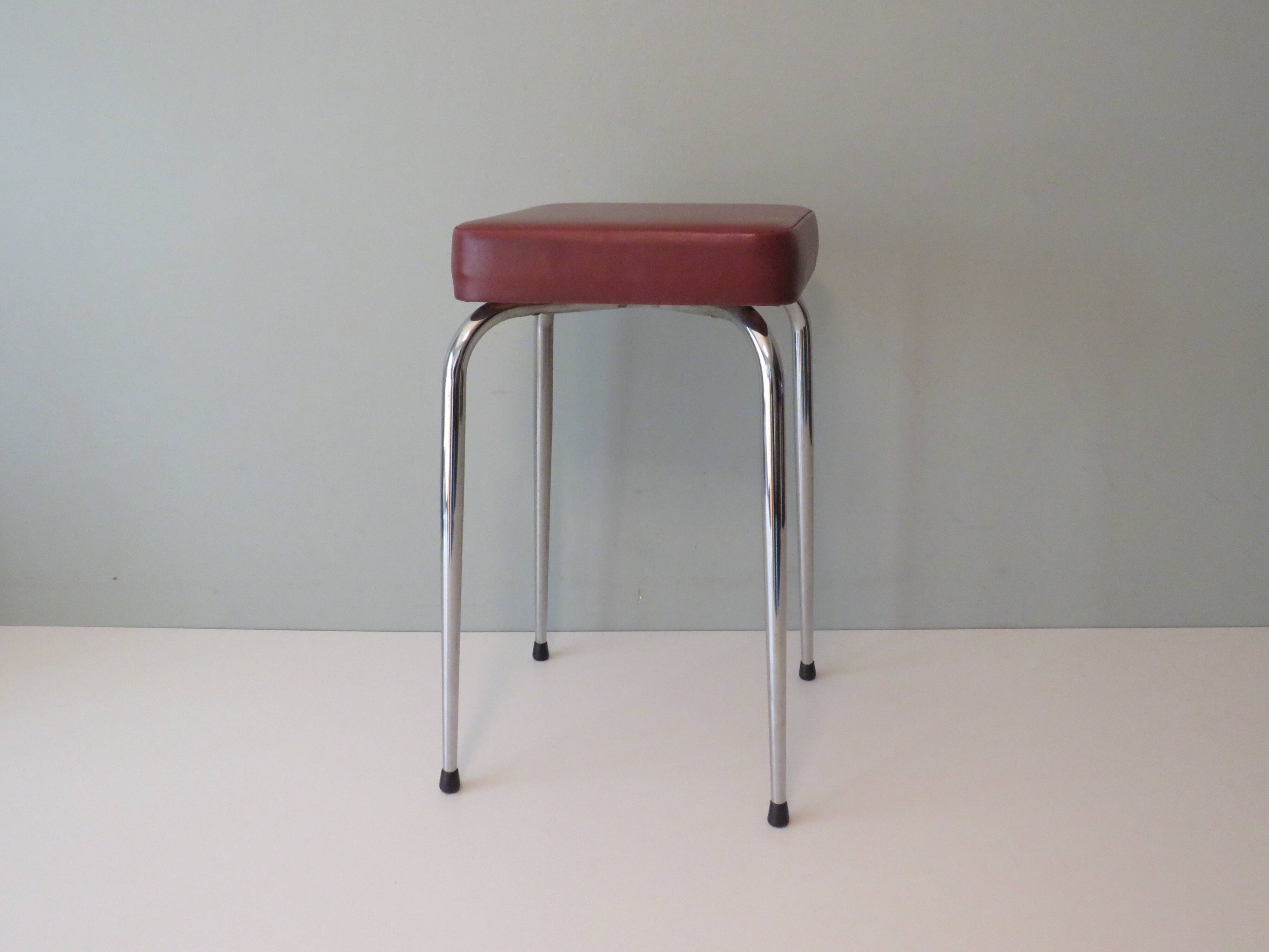 Vintage stool, Poelux Belgium 1960