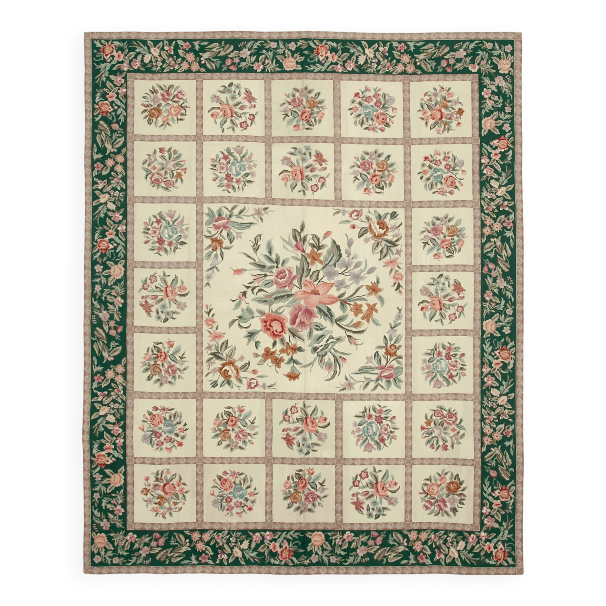 Handmade Vintage Flatweave Needlepoint Kilim 241 cm x 300 cm