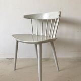 Ensemble de 4 chaises blanche "J104" par Jørgen Bækmark pour FDB Møbler 1960s