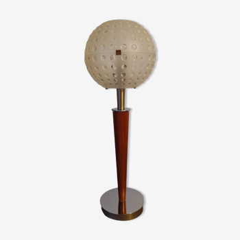 Lampe conique en bois