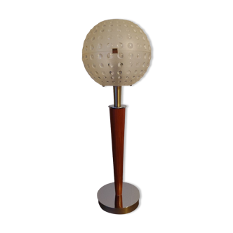 Lampe conique en bois