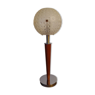 Conical wooden lamp