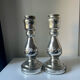 Pair of vintage mercury glass candleholders