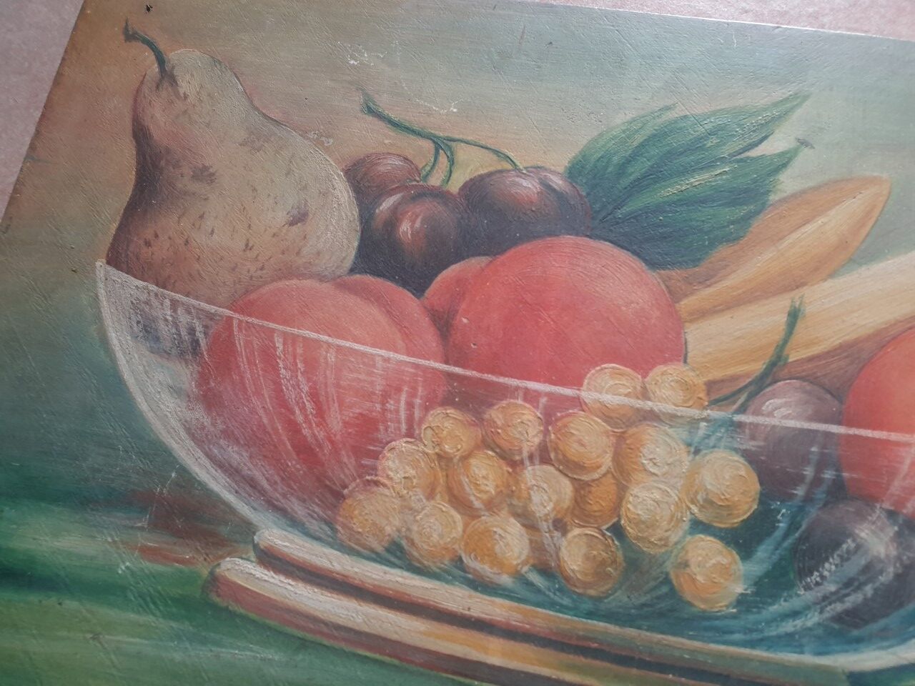 Oil on antique panel