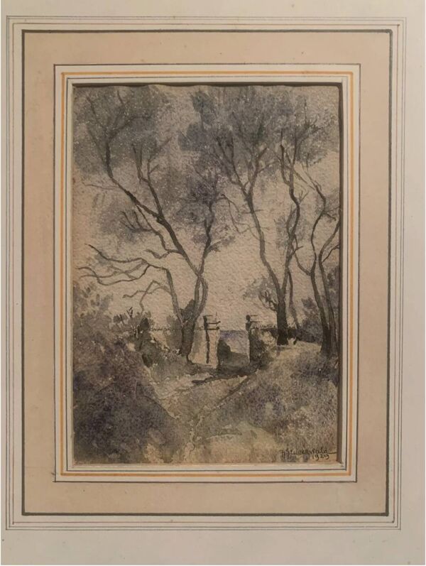 Jean Jacques GRUNENWALD (1911 - 1982)  - Aquarelle - Forêt