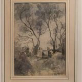 Jean Jacques GRUNENWALD (1911 - 1982)  - Aquarelle - Forêt