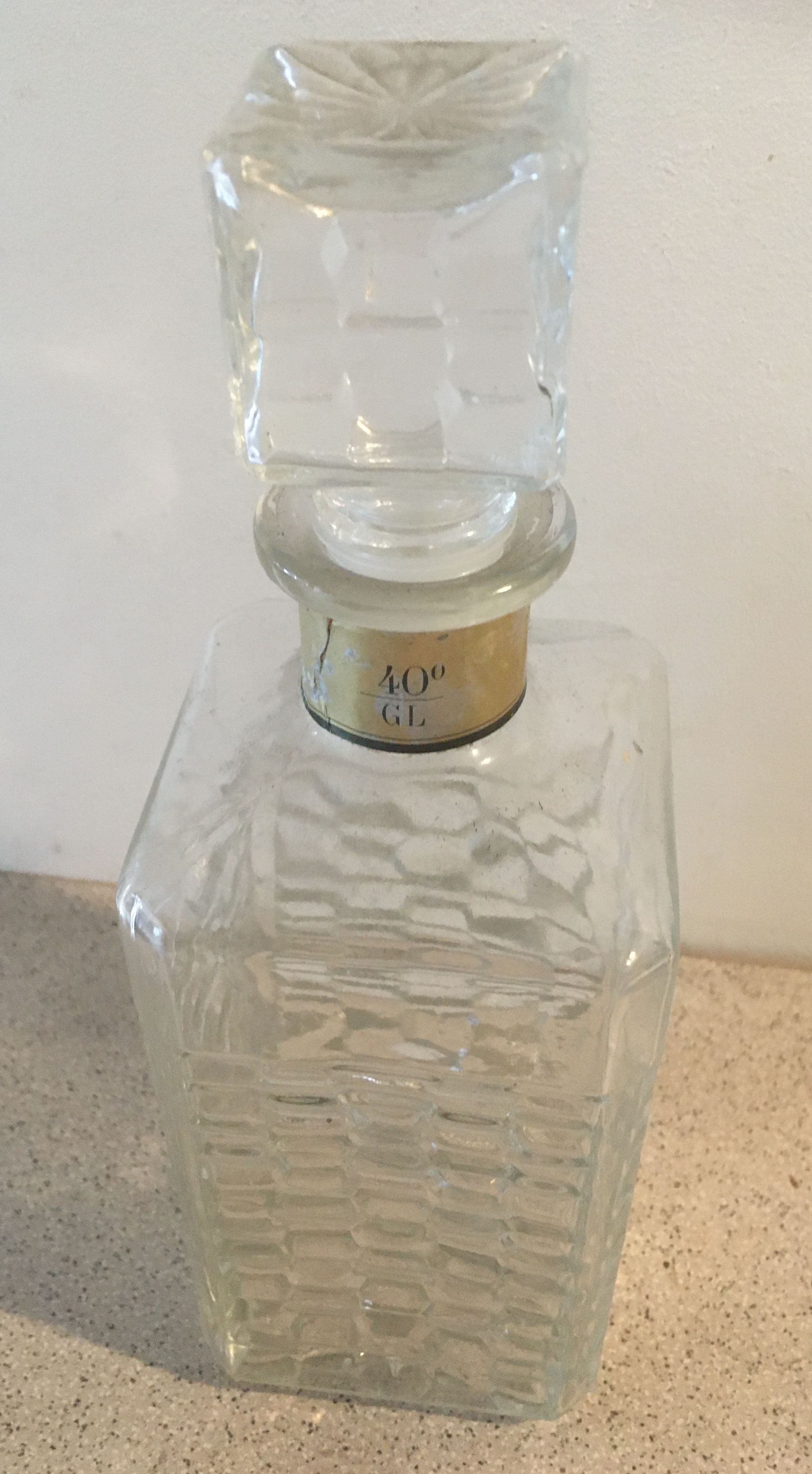 Square whisky decanter