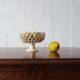 Christophe Pichon Uzes ceramic bowl, Pichon fruit bowl in a woven flower pattern