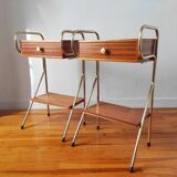 Pair of vintage modernist bedside tables