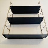 Vintage adjustable “string” shelf in metal and brass, Circa 60's