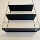 Vintage adjustable “string” shelf in metal and brass, Circa 60's