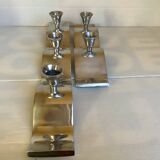 Pair of designer wave candlesticks